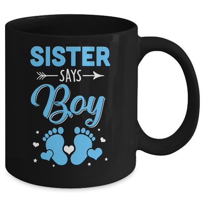 Gender Reveal For Sister Says Boy Matching Family Set Party Mug | siriusteestore