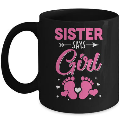 Gender Reveal For Sister Says Girl Matching Family Set Party Mug | siriusteestore
