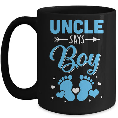Gender Reveal For Uncle Says Boy Matching Family Set Party Mug | siriusteestore