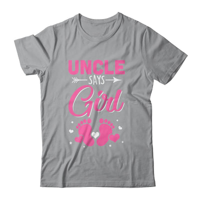 Gender Reveal For Uncle Says Girl Matching Family Set Party Shirt & Hoodie | siriusteestore