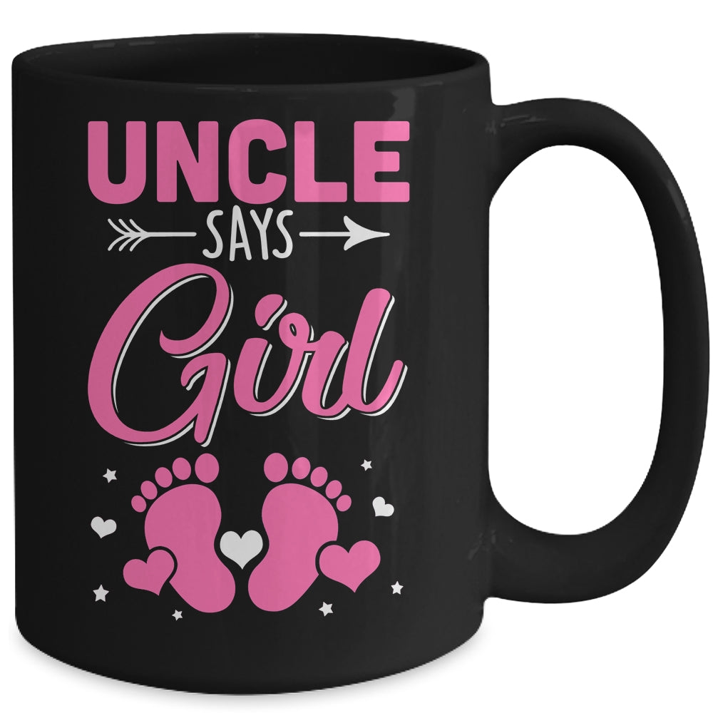 Gender Reveal For Uncle Says Girl Matching Family Set Party Mug | siriusteestore