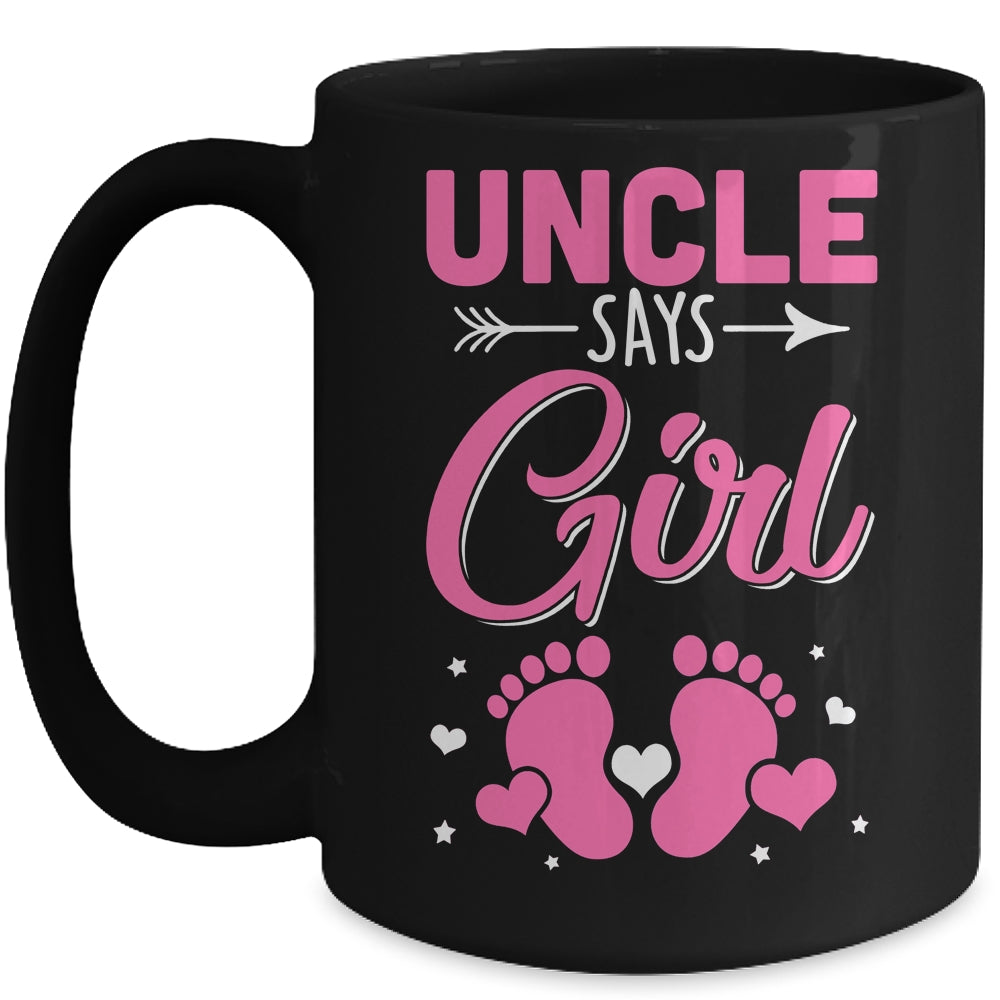 Gender Reveal For Uncle Says Girl Matching Family Set Party Mug | siriusteestore