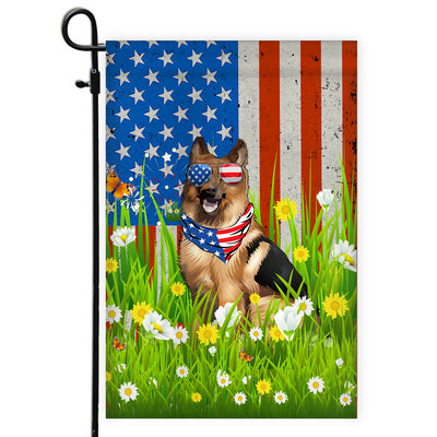 German Shepherd American USA Flag 4th of July Dog Lover On Independence Day | siriusteestore
