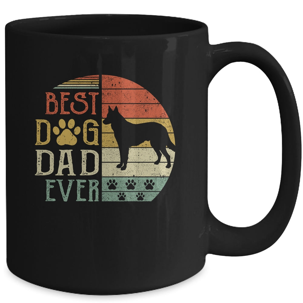 German Shepherd Best Dog Dad Ever Vintage Father's Day Retro Mug | siriusteestore