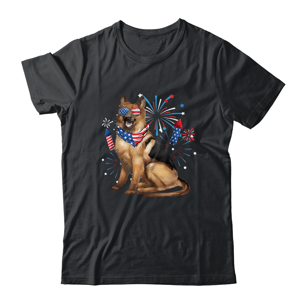 German Shepherd Dog American USA Flag 4th of Jul women Lover Shirt & Tank Top | siriusteestore