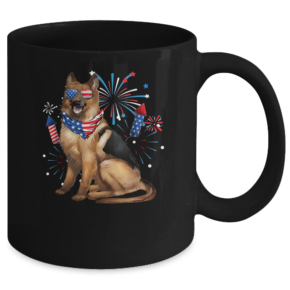 German Shepherd Dog American USA Flag 4th of Jul women Lover Mug | siriusteestore