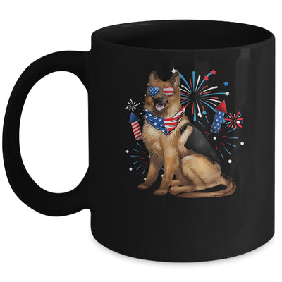 German Shepherd Dog American USA Flag 4th of Jul women Lover Mug | siriusteestore