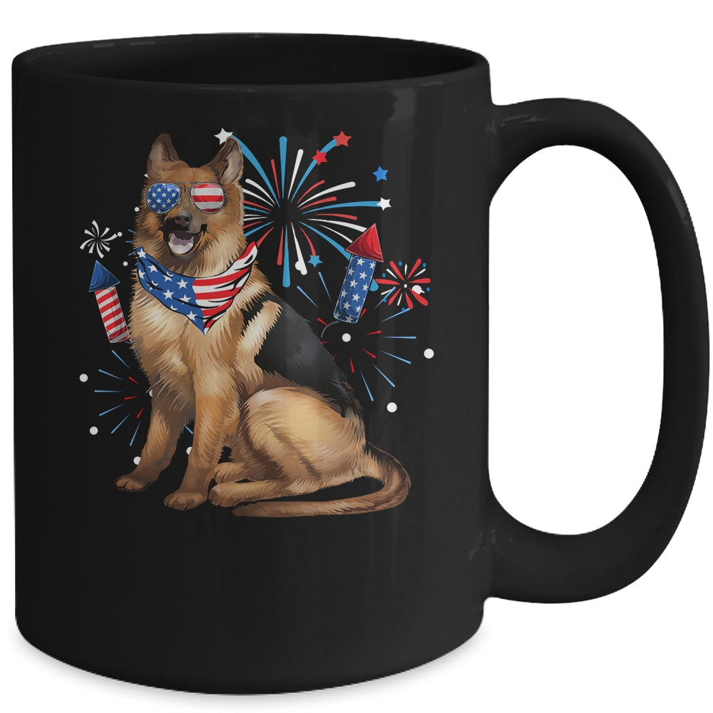 German Shepherd Dog American USA Flag 4th of Jul women Lover Mug | siriusteestore