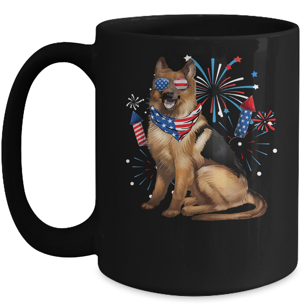 German Shepherd Dog American USA Flag 4th of Jul women Lover Mug | siriusteestore