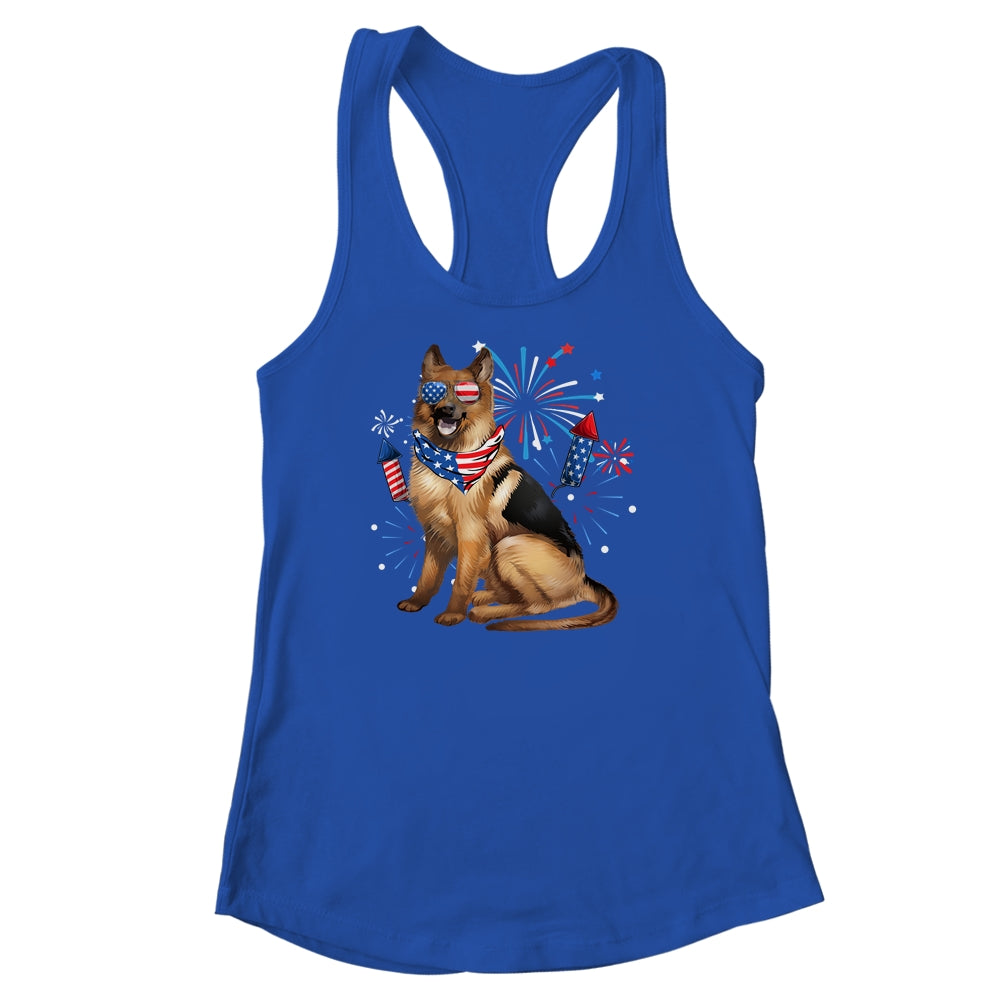 German Shepherd Dog American USA Flag 4th of Jul women Lover Shirt & Tank Top | siriusteestore