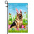 German Shepherd Happy Easter Day Holiday Flag Funny Dog Dog Wear Bunny Ears Headband Cute for Home Decor | siriusteestore