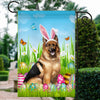 German Shepherd Happy Easter Day Holiday Flag Funny Dog Dog Wear Bunny Ears Headband Cute for Home Decor | siriusteestore