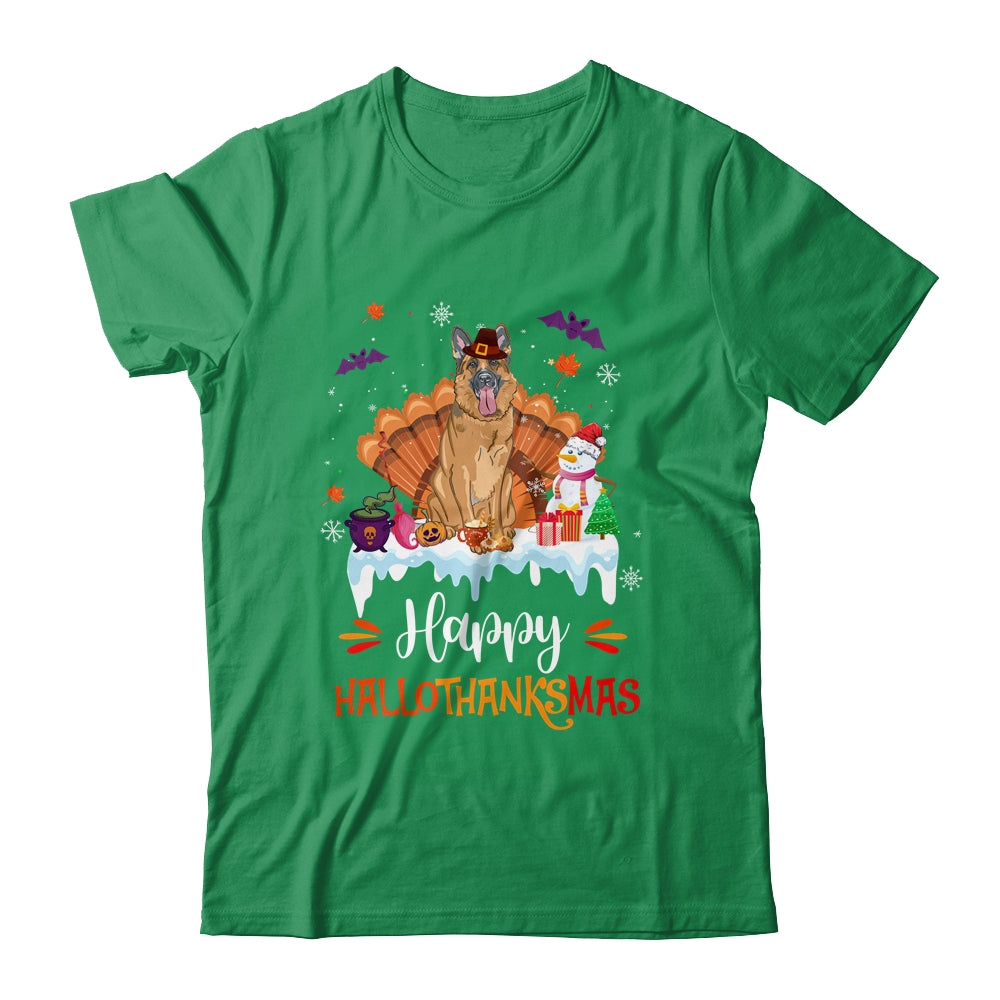 German Shepherd Happy HalloThanksMas Halloween Christmas Shirt & Sweatshirt | siriusteestore