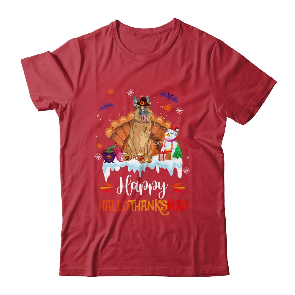 German Shepherd Happy HalloThanksMas Halloween Christmas Shirt & Sweatshirt | siriusteestore