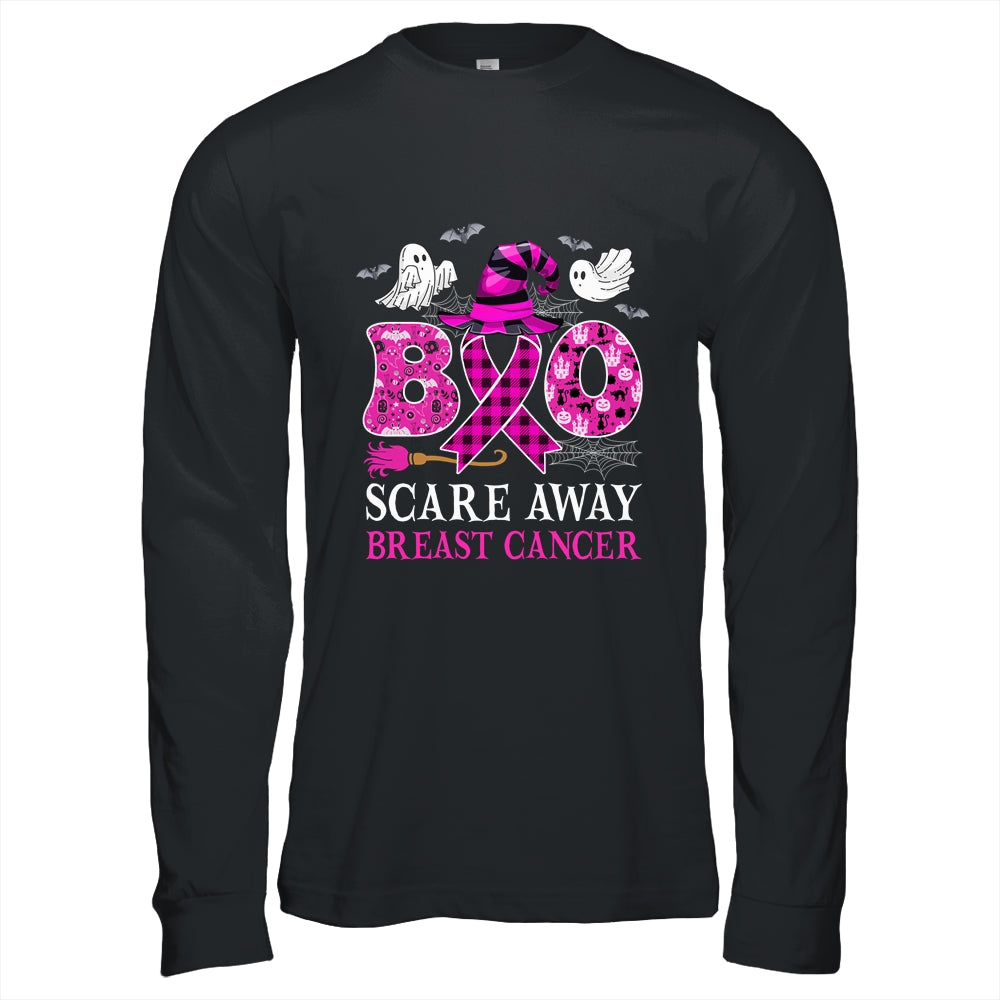 Ghost Boo Scare Away Breast Cancer Awareness Funny Halloween Shirt & Hoodie | siriusteestore