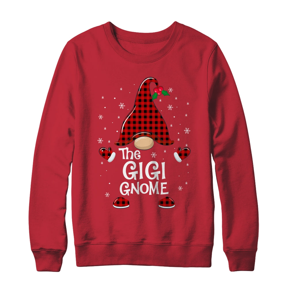 Gigi Gnome Buffalo Plaid Matching Christmas Pajama Gift Shirt & Sweatshirt | siriusteestore