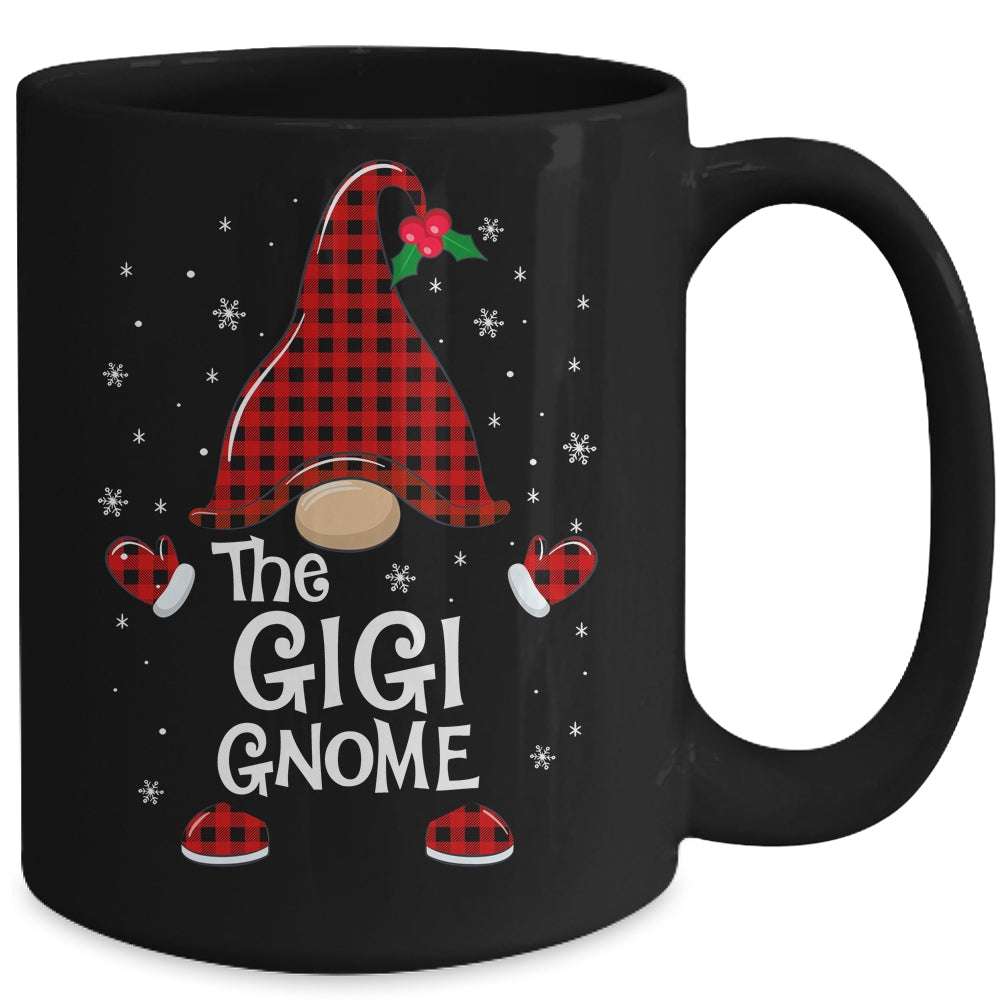 Gigi Gnome Buffalo Plaid Matching Christmas Pajama Gift Mug | siriusteestore