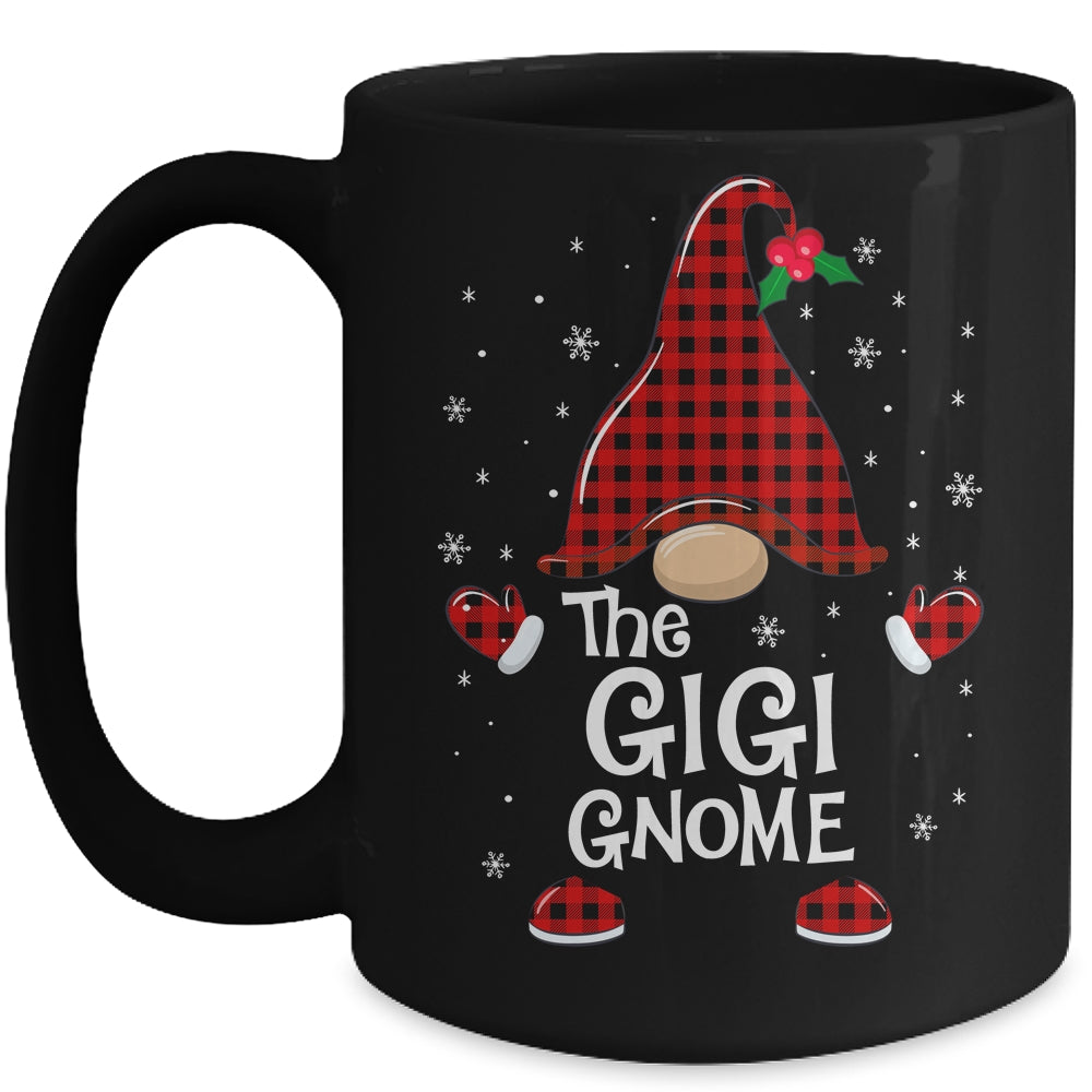 Gigi Gnome Buffalo Plaid Matching Christmas Pajama Gift Mug | siriusteestore