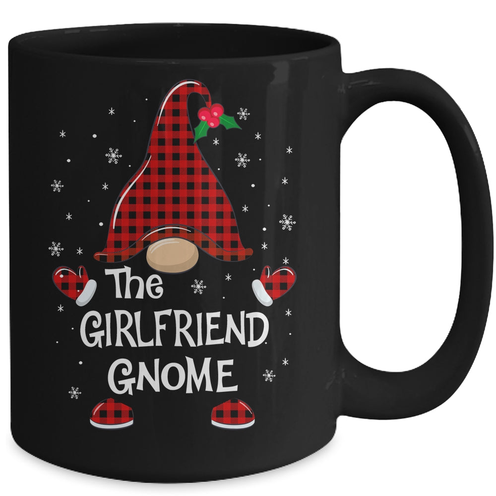 Girlfriend Gnome Buffalo Plaid Matching Christmas Pajama Gift Mug | siriusteestore