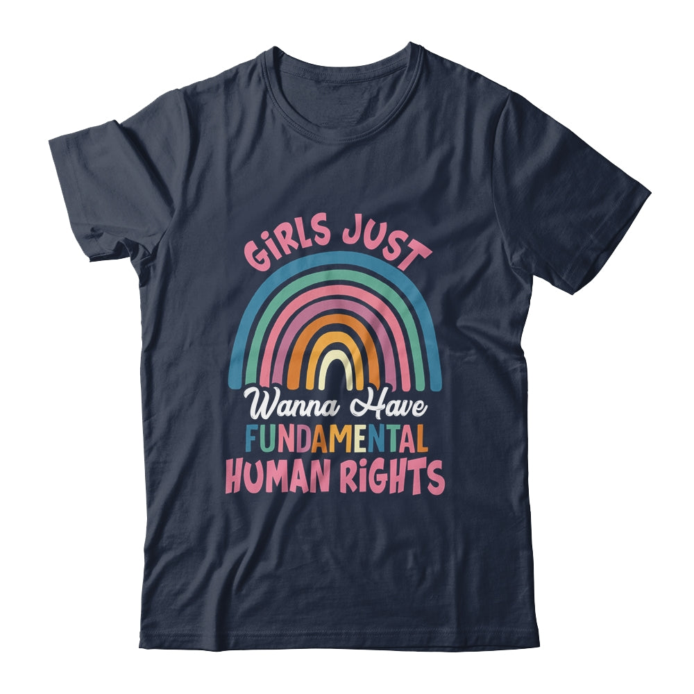 Girls Just Wanna Have Fundamental Rights Rainbow Feminists Shirt & Tank Top | siriusteestore