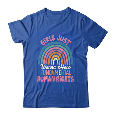 Girls Just Wanna Have Fundamental Rights Rainbow Feminists Shirt & Tank Top | siriusteestore