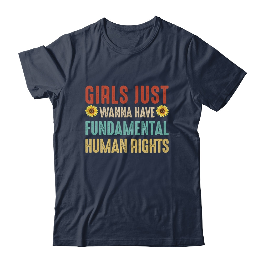 Girls Just Want To Have Fundamental Rights Sunflower Shirt & Tank Top | siriusteestore