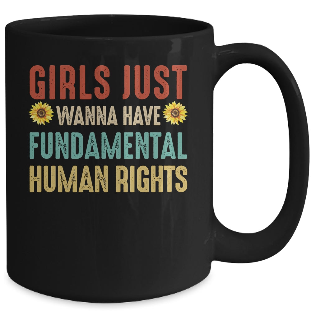 Girls Just Want To Have Fundamental Rights Sunflower Mug | siriusteestore
