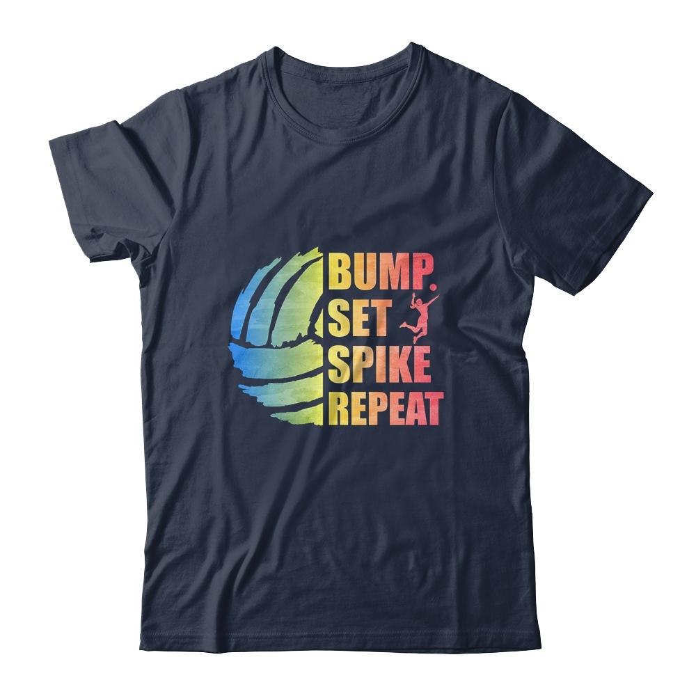 Girls Volleyball Bump Set Spike Repeat Teen T-Shirt & Tank Top | Siriustee.com.com