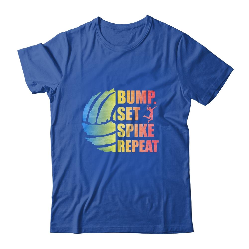Girls Volleyball Bump Set Spike Repeat Teen T-Shirt & Tank Top | Siriustee.com.com