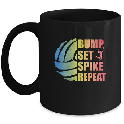Girls Volleyball Bump Set Spike Repeat Teen Mug | siriusteestore