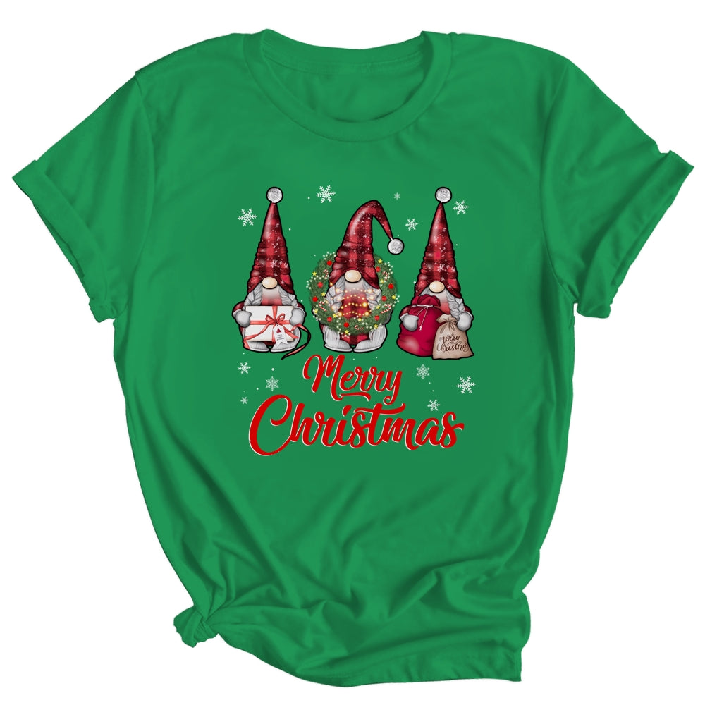 Gnome Family Merry Christmas For Women Buffalo Plaid Shirt & Sweatshirt | siriusteestore