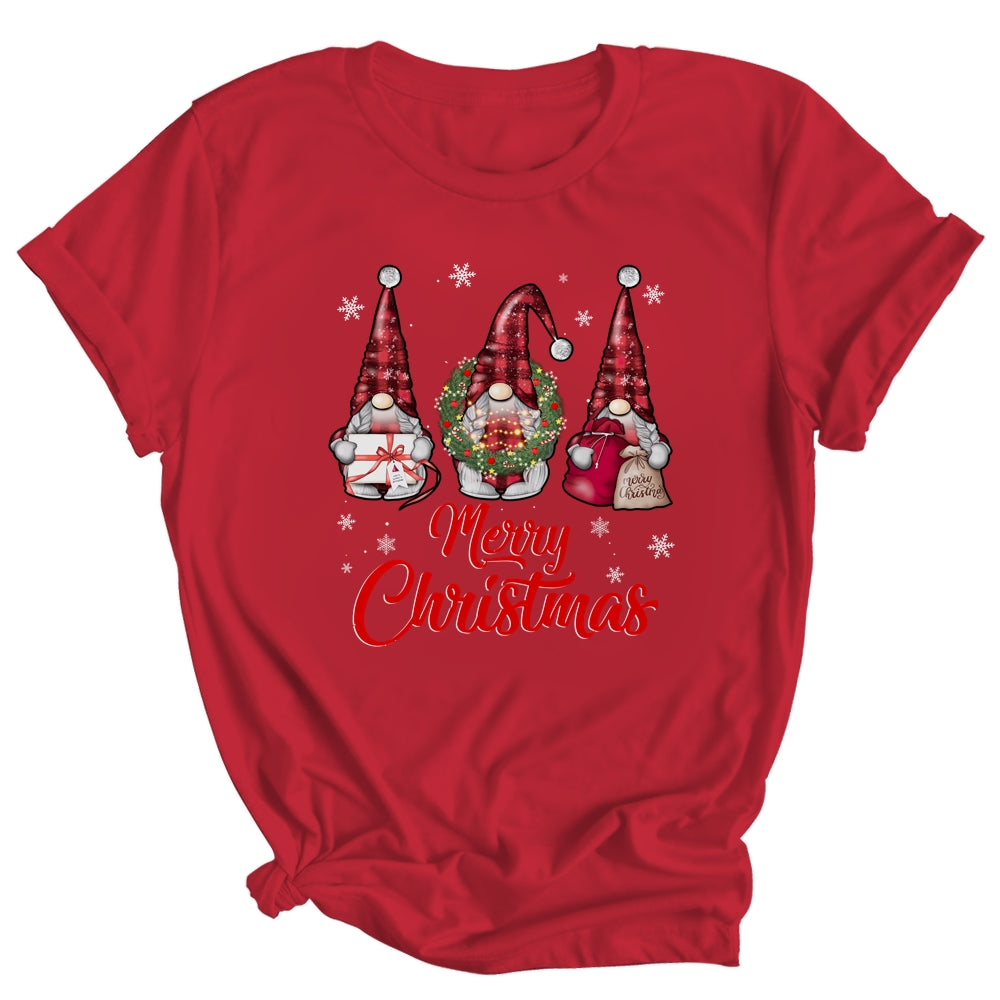 Gnome Family Merry Christmas For Women Buffalo Plaid Shirt & Sweatshirt | siriusteestore