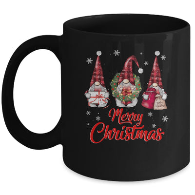 Gnome Family Merry Christmas For Women Buffalo Plaid Mug | siriusteestore