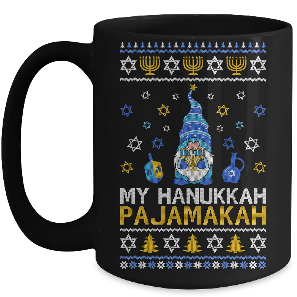 Gnome My Hanukkah Pajamakah Funny Chanukah Christmas Ugly Mug | siriusteestore
