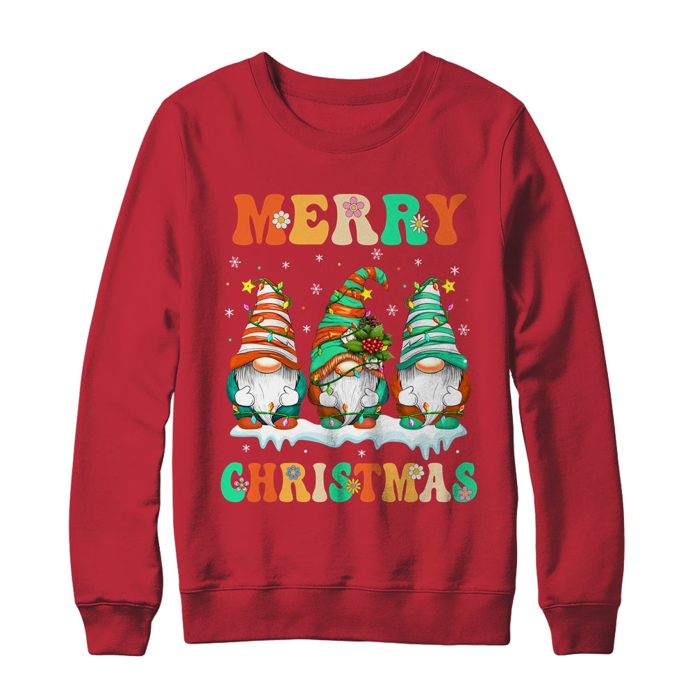Gnome Xmas Light Pajamas Merry Christmas Matching Group Shirt & Sweatshirt | siriusteestore