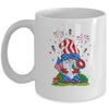 Gnomes 4th Of July Women Gnome Lover Girls American Flag Mug | siriusteestore