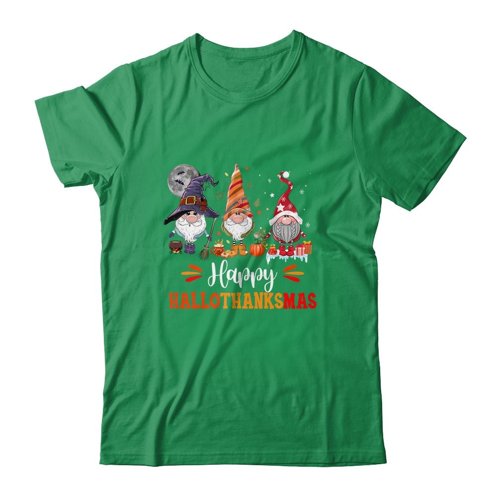 Gnomes Lover Halloween Merry Christmas Happy Hallothanksmas Shirt & Hoodie | siriusteestore