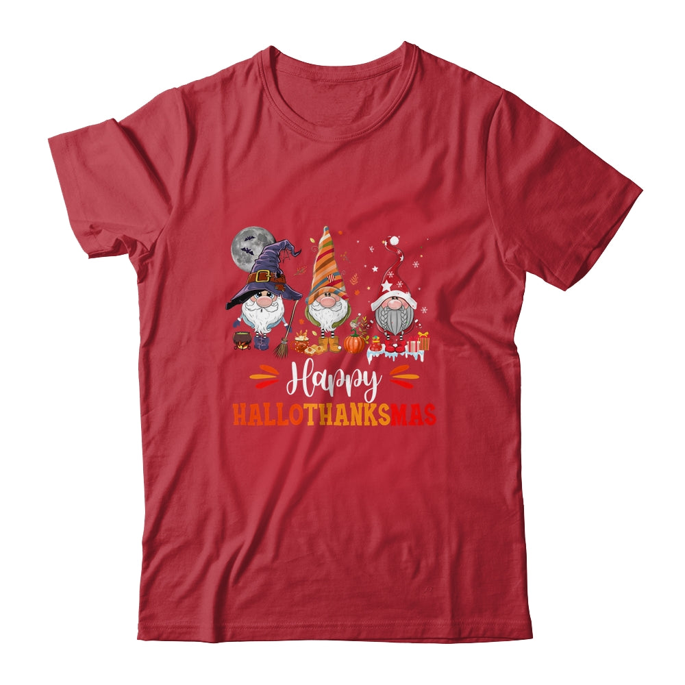 Gnomes Lover Halloween Merry Christmas Happy Hallothanksmas Shirt & Hoodie | siriusteestore