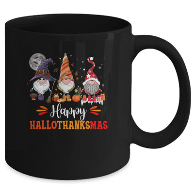 Gnomes Lover Halloween Merry Christmas Happy Hallothanksmas Mug | siriusteestore