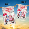 Gnomes Valentine Flag Happy Valentine's Day Red Truck Gnomes Couple | siriusteestore