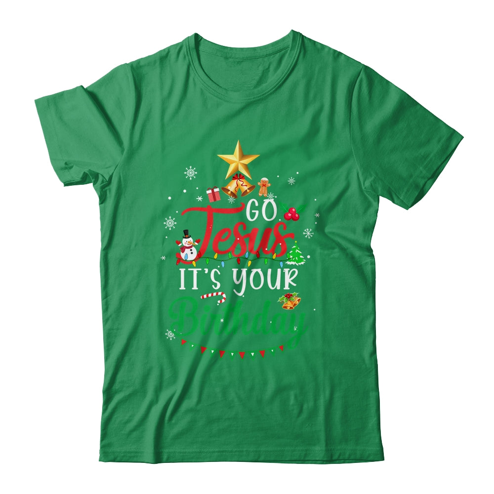 Go Jesus It's Your Birthday Christmas Tree Funny Xmas Shirt & Sweatshirt | siriusteestore