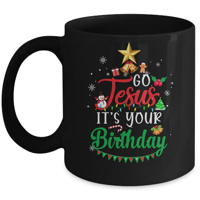 Go Jesus It's Your Birthday Christmas Tree Funny Xmas Mug | siriusteestore
