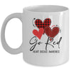 Go Red For Womens Heart Disease Awareness Month Leopard Mug | siriusteestore