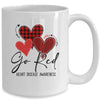 Go Red For Womens Heart Disease Awareness Month Leopard Mug | siriusteestore