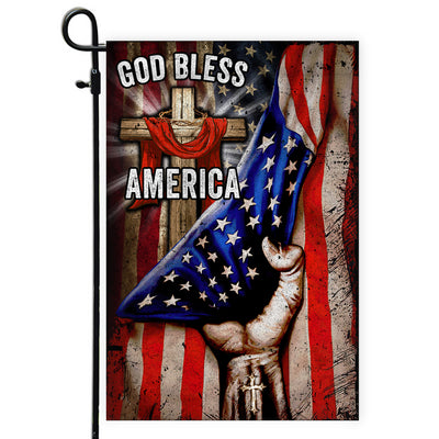 God Bless America Christian Cross Flag God | siriusteestore