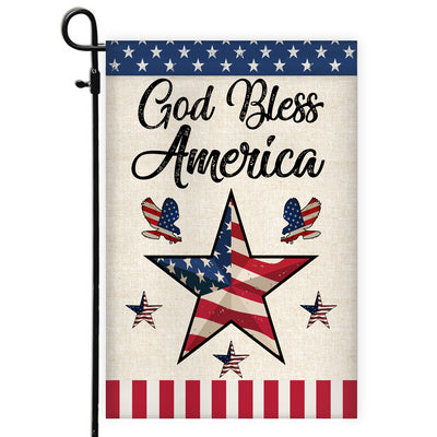 God Bless America Flag Star American Patriotic Home | siriusteestore