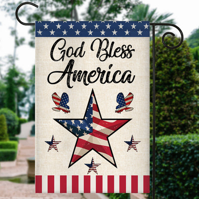 God Bless America Flag Star American Patriotic Home | siriusteestore