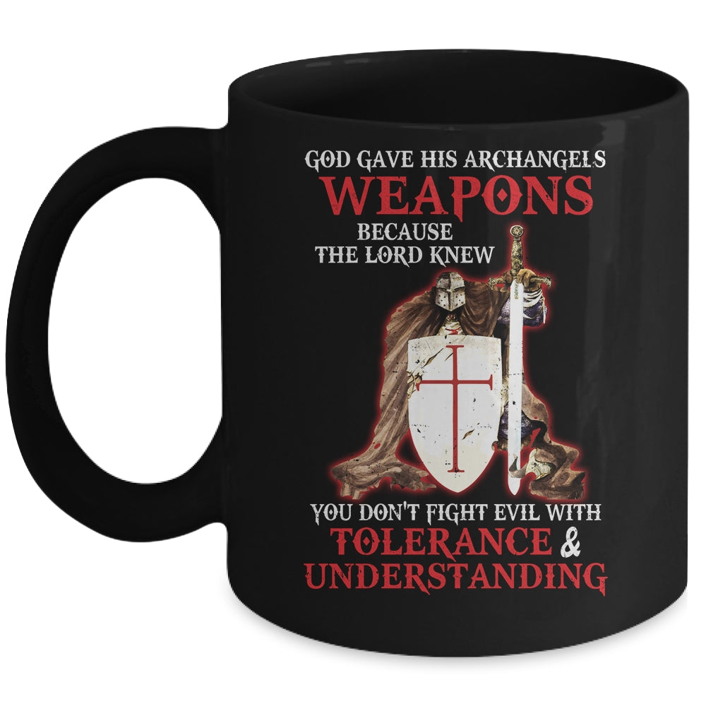God Gave His Archangels Weapons Christian Knight Templar Mug | siriusteestore