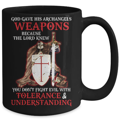 God Gave His Archangels Weapons Christian Knight Templar Mug | siriusteestore