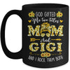 God Gifted Me Two Titles Mom And Gigi Happy Mothers Day Mug | siriusteestore